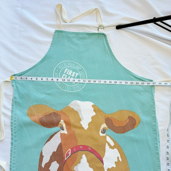 ulster weaver Other - Apron with Cow Print in Green and Brown